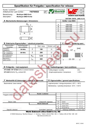 742792622 datasheet  